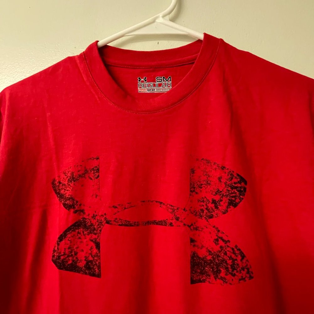 New! Under Armour Men's Big Flag Logo T-Shirts‎ Red - Picture 3 of 4